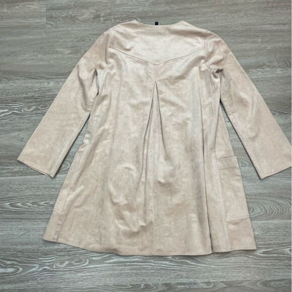 BCBGMAXAZRIA Pale Pink Beritt Faux Suede Dress XS Mini Dress - Picture 3 of 10